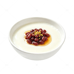简约风红豆双皮奶美食摄影素材