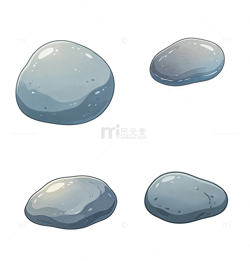 溪边海边场景小件