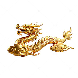 金色古典中国风龙纹雕刻设计素材
