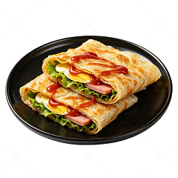 早餐卷饼美食摄影素材