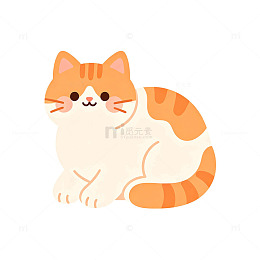 卡通风格可爱猫咪插画设计素材