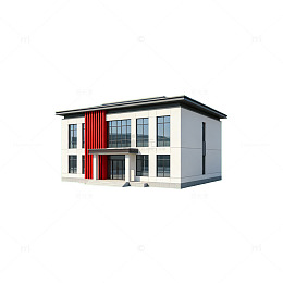 现代风建筑外观设计3D模型素材