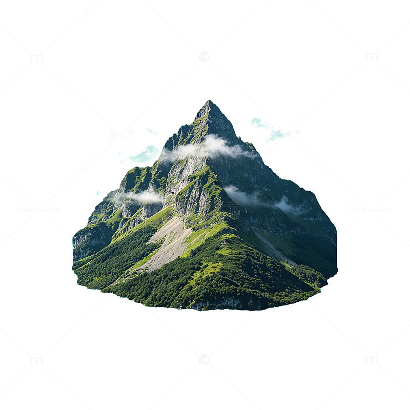 写实风高山云雾自然景观设计素材