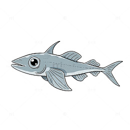 卡通风格海洋鱼类插画设计素材