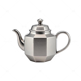 金属茶壶立体设计素材极简风