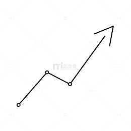 线条风上升趋势箭头矢量设计素材