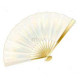 简约风古典折扇插画设计素材
