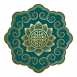 国风古典莲花吉祥纹样设计素材