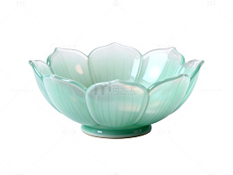 简约风青瓷莲花碗设计素材