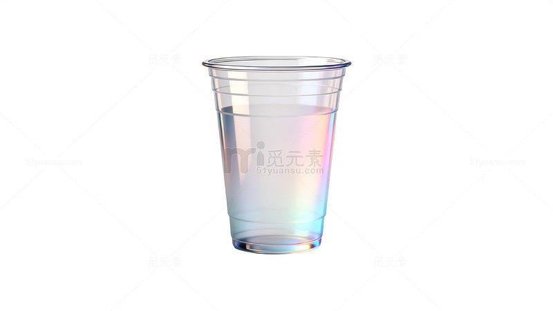极简风透明水杯光影设计素材