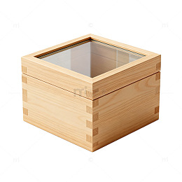 简约风木质收纳盒设计素材