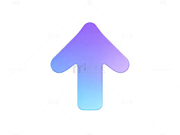 渐变风向上箭头矢量图标设计素材