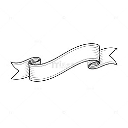 手绘风飘带装饰线条插画素材