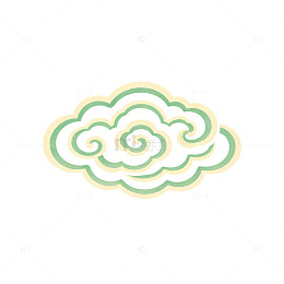 简约风祥云图案线条设计素材