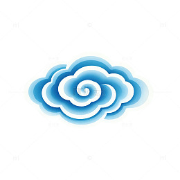 扁平风祥云图案矢量设计素材