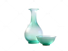 极简风玻璃器皿静物素材