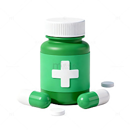 简约风医药瓶胶囊设计素材