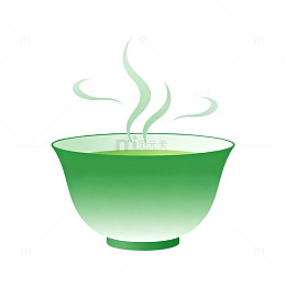 扁平风热茶杯插画设计素材