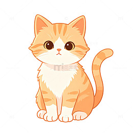可爱小猫插画设计素材