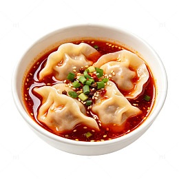 酸辣汤饺美食摄影素材