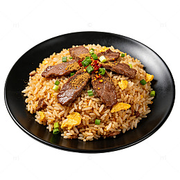 牛肉炒饭美食摄影素材