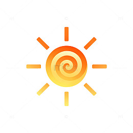 扁平风太阳图案矢量设计素材