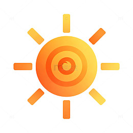 扁平风太阳图案矢量设计素材
