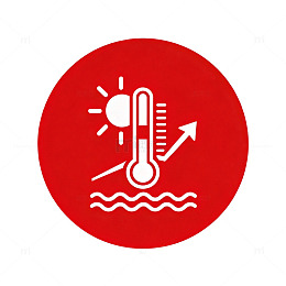 简约风高温天气温度计图标设计素材