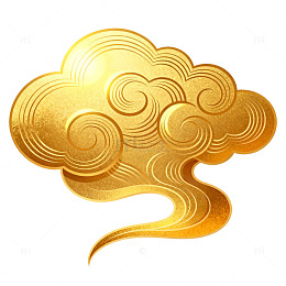 金色祥云传统纹样矢量设计素材