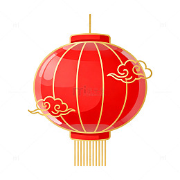 卡通风春节红灯笼矢量设计素材
