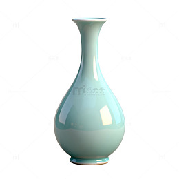 简约风青瓷花瓶3D渲染设计素材