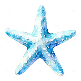 水彩风海洋星形海星设计素材