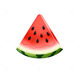 矢量风夏日清爽西瓜切片设计素材