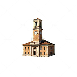 手绘风教堂建筑插画设计素材