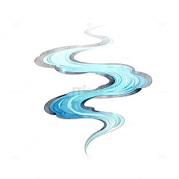 水墨风流动水纹抽象艺术设计素材