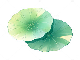 清新风荷叶插画设计素材