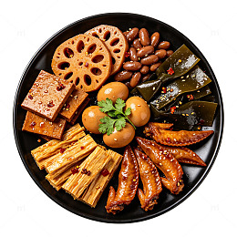 中式卤味拼盘美食摄影素材