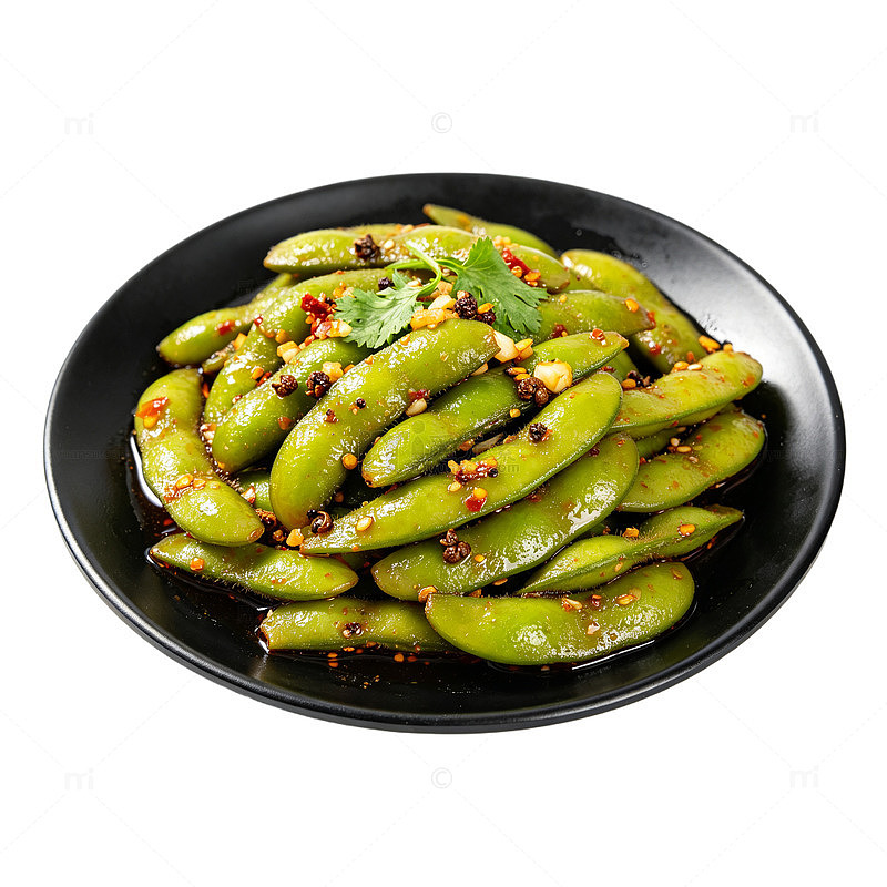 凉拌毛豆美食摄影素材