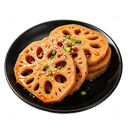 美味莲藕片美食摄影素材