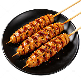 烤肠串美食摄影素材