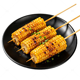 烤玉米串美食摄影素材