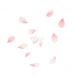 简约风樱花飘落矢量设计素材