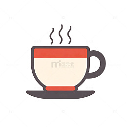 简约风热咖啡杯图标设计素材