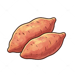 卡通风格红薯插画设计素材