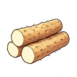 卡通风格山药食材插画设计素材