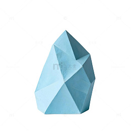 几何风蓝色水晶立体矢量设计素材