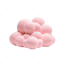 简约风粉色毛绒球堆叠设计素材