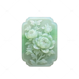 玉雕风花卉图案雕刻设计素材