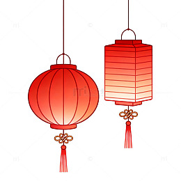 矢量风传统灯笼设计素材