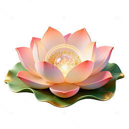 唯美风莲花灯饰陶瓷摆件设计素材